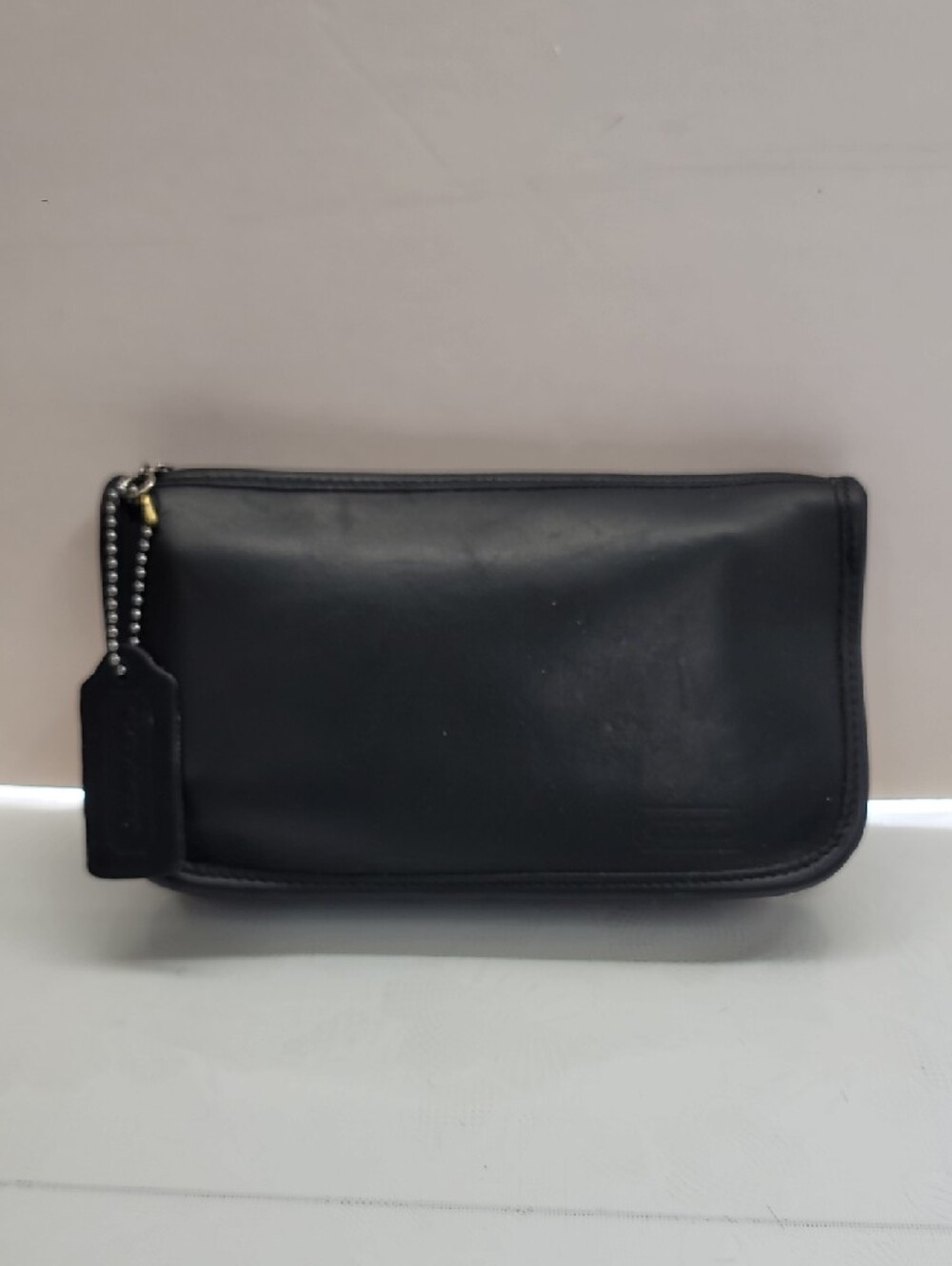 Coach Vintage  Black Leather Cosmetic Case Pouch. - Picture 7 of 14